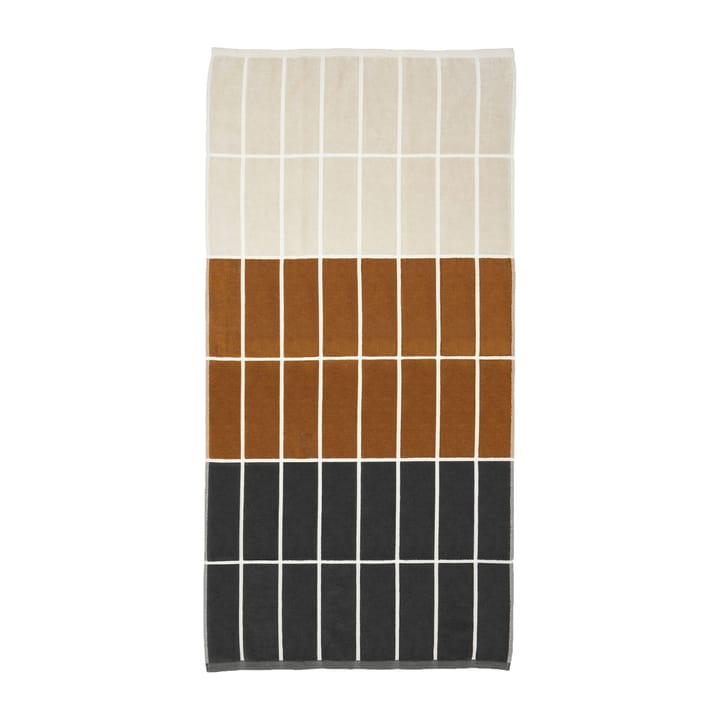 Tiiliskivi håndklæde 70x150 cm - Mørkegrå/Brun/Beige - Marimekko