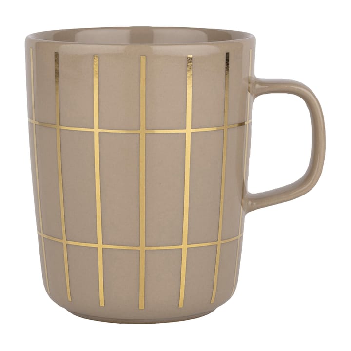 Tiiliskivi metal krus 25 cl - Beige/Guld - Marimekko