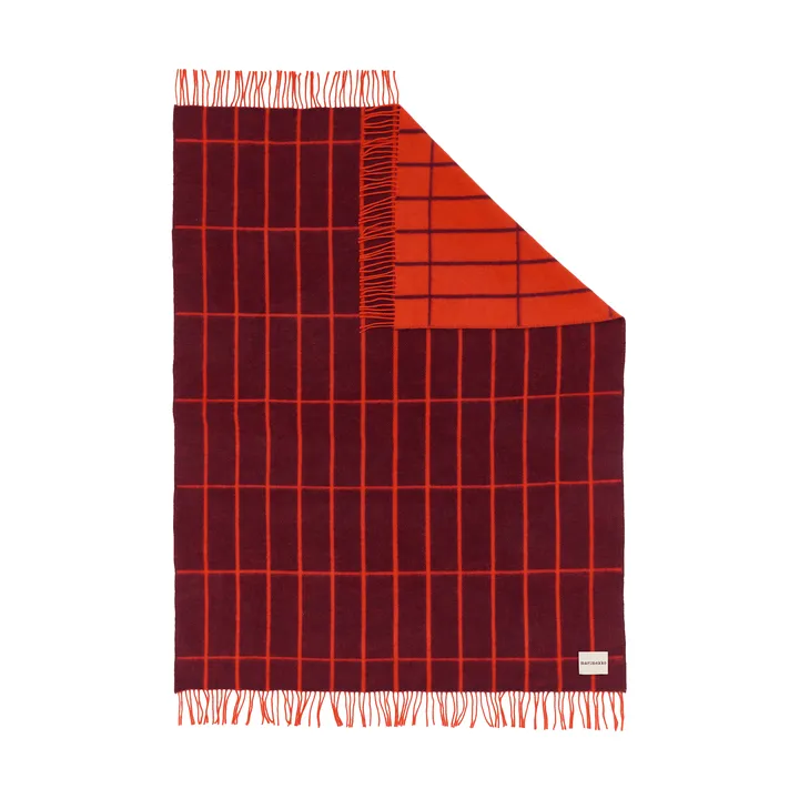 Tiiliskivi plaid - Plum-orange rød - Marimekko