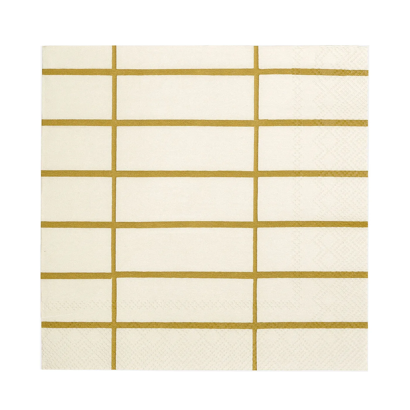Tiiliskivi servietter 33x33 cm 20-pak, Linen/Ochre Marimekko