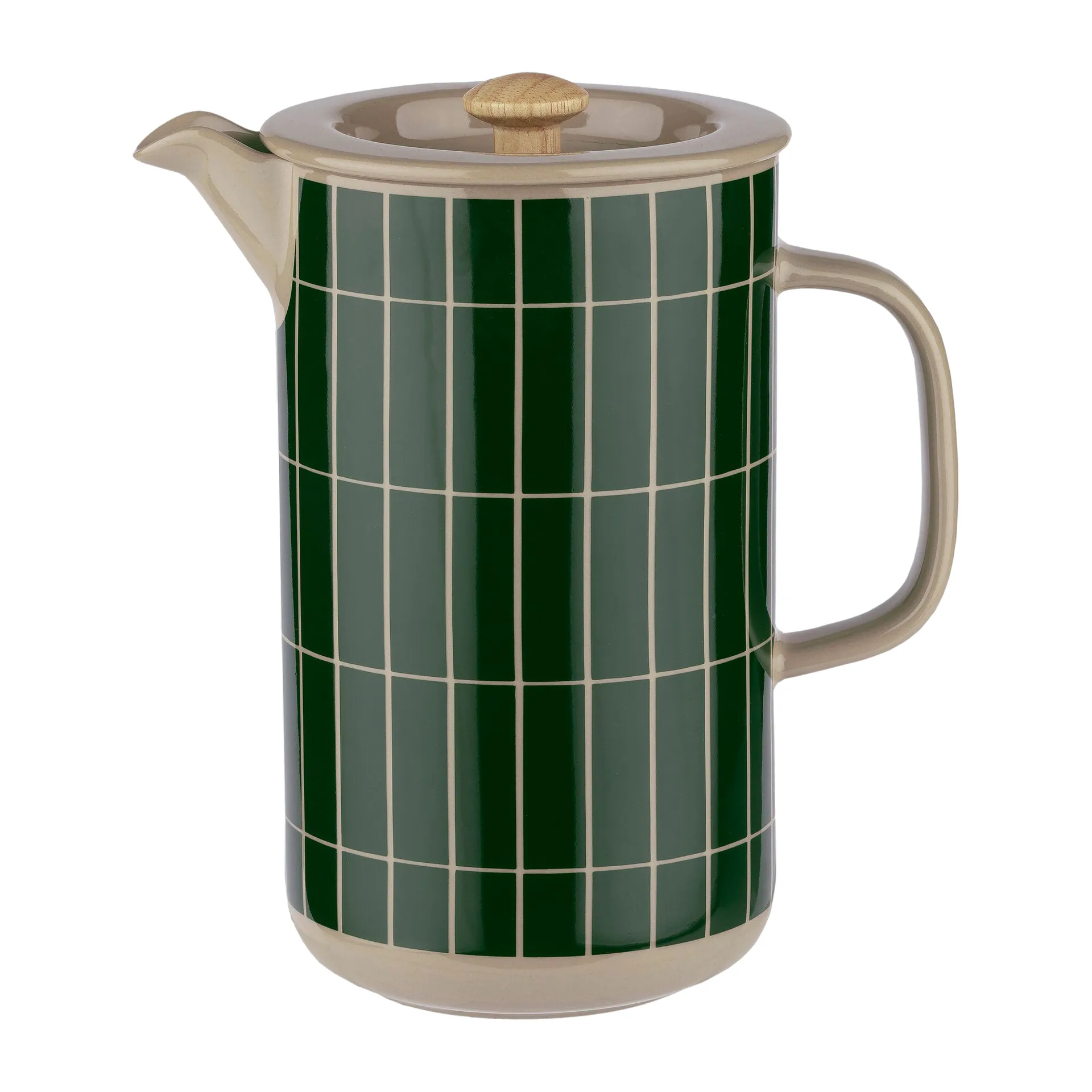 Tiiliskivi stempelkande 0,9 L, Terra/Dark green Marimekko