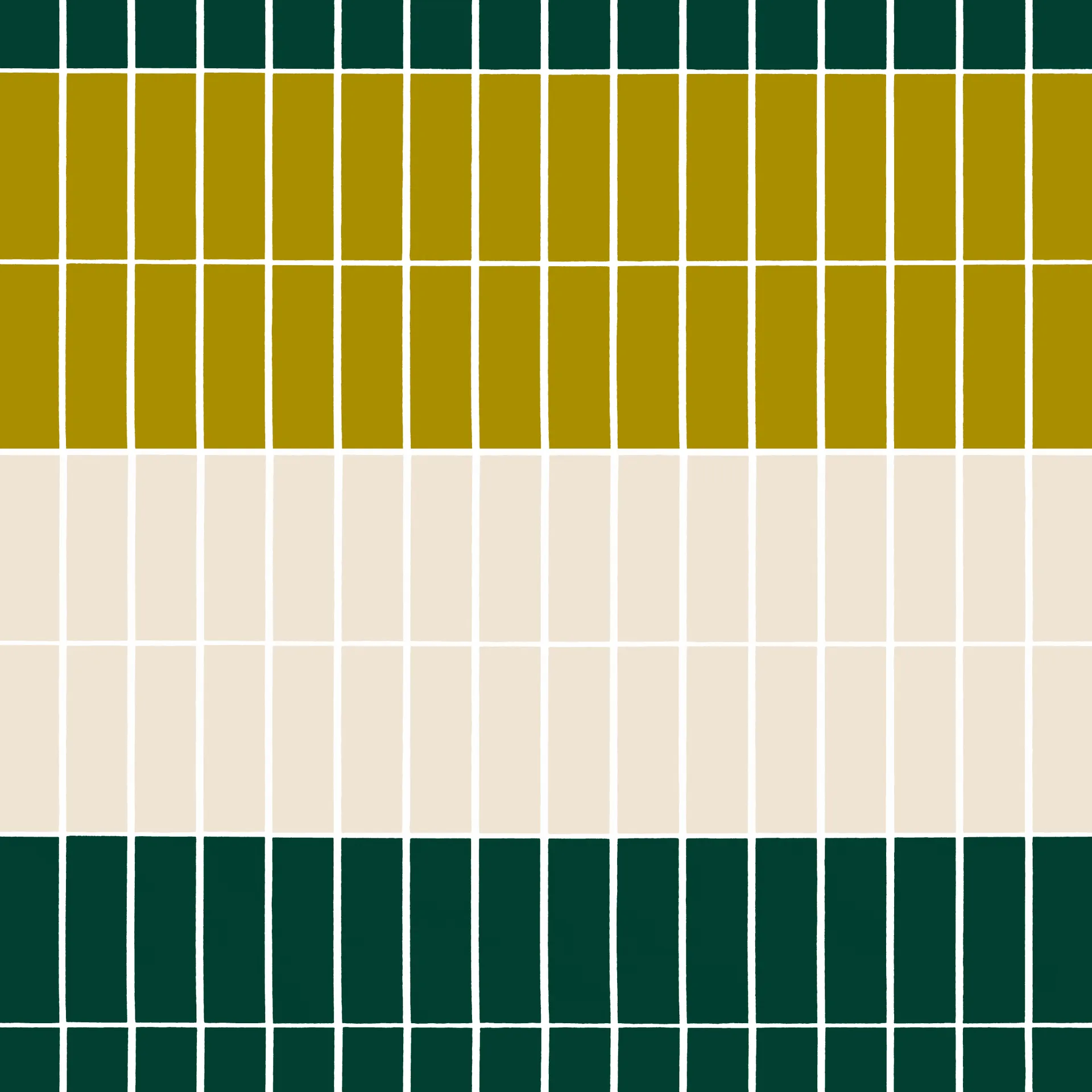 Tiiliskivi stof, Beige/Grøn Marimekko