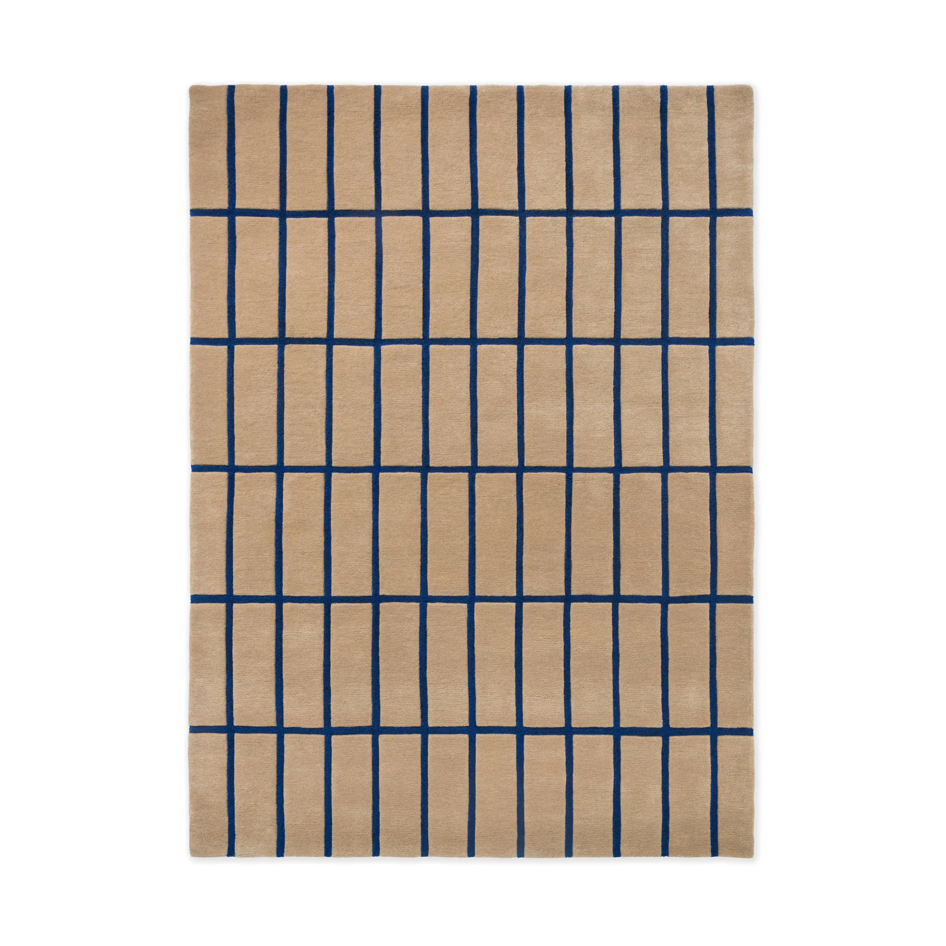 Tiiliskivi uldtæppe, Bright Blue, 170x240 cm Marimekko