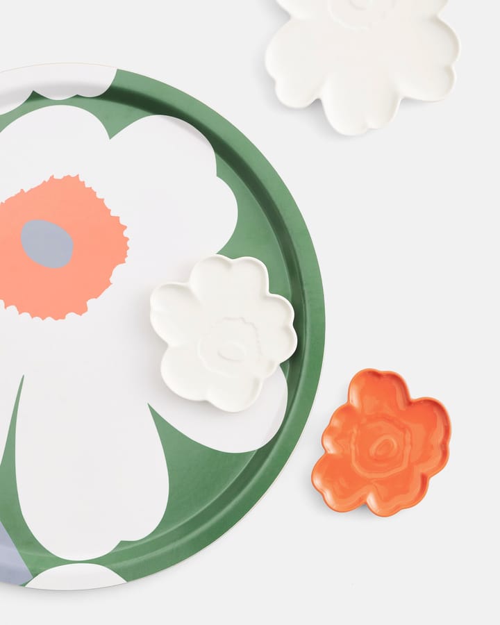 Unikko 60-års jubilæum bakke Ø46 cm, Green-white-orange Marimekko