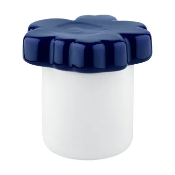 Unikko 60-års jubilæums dåse Ø6,5x15,5 cm - White-d. blue - Marimekko