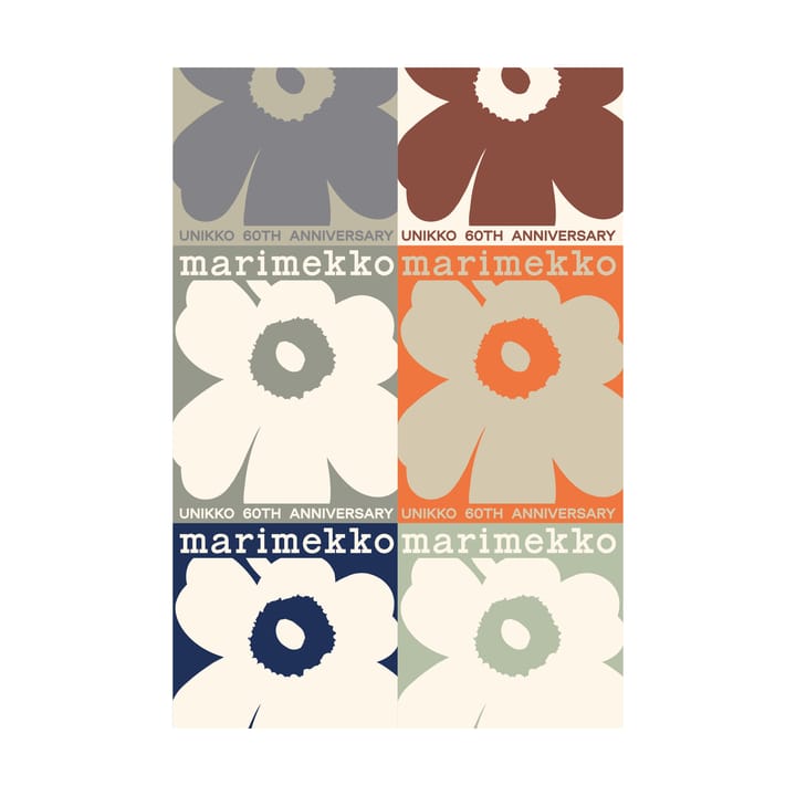 Unikko 60-års jubilæumsplakat 70x100 cm, Multi Marimekko