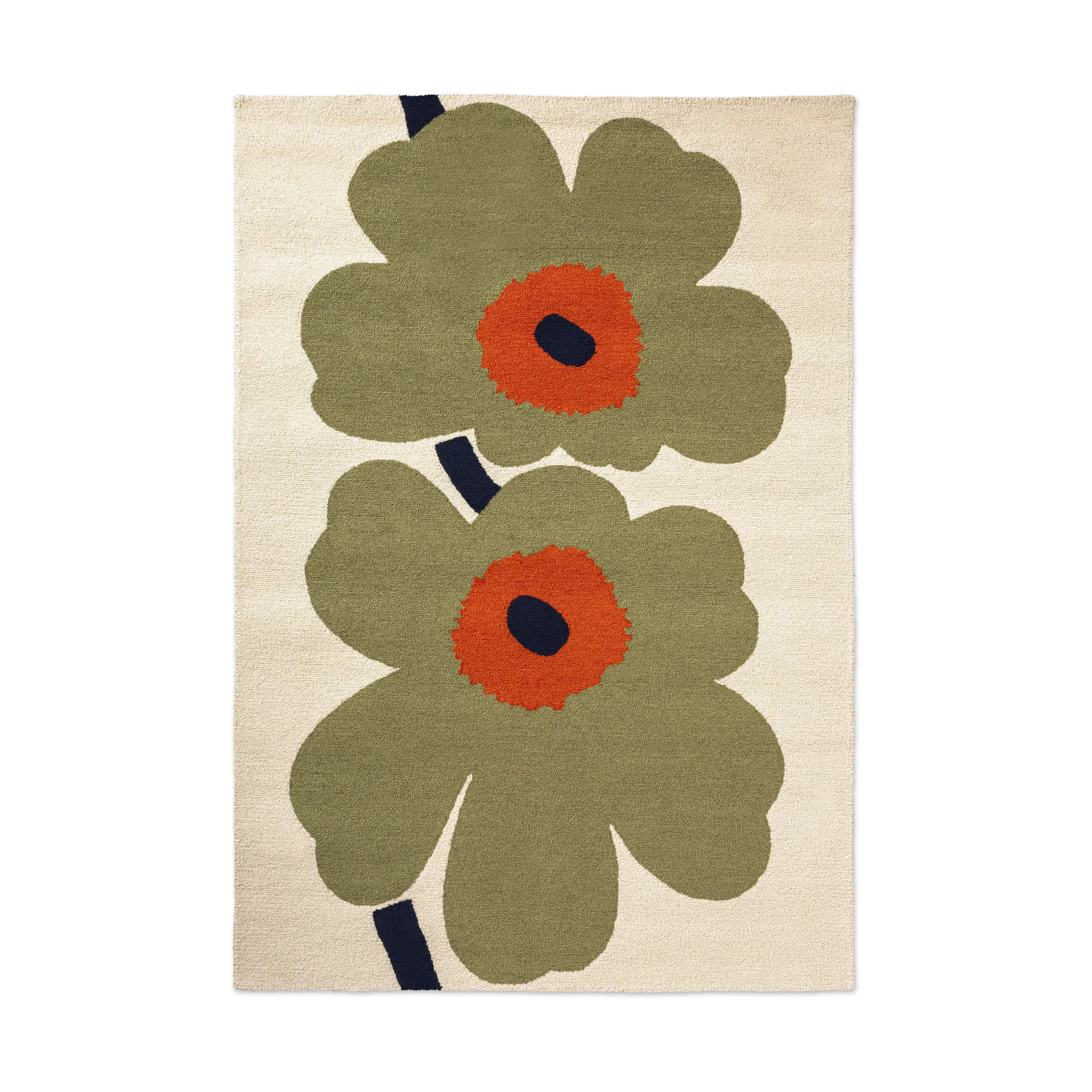 Unikko anniversary tæppe outdoor, Dusty green, 140x200 cm Marimekko