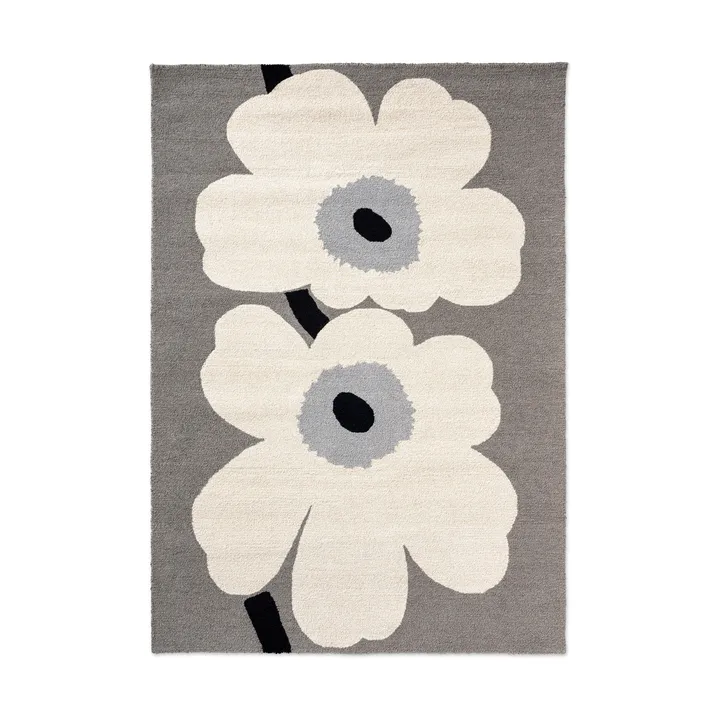 Unikko anniversary tæppe outdoor - Grey, 160x230 cm - Marimekko