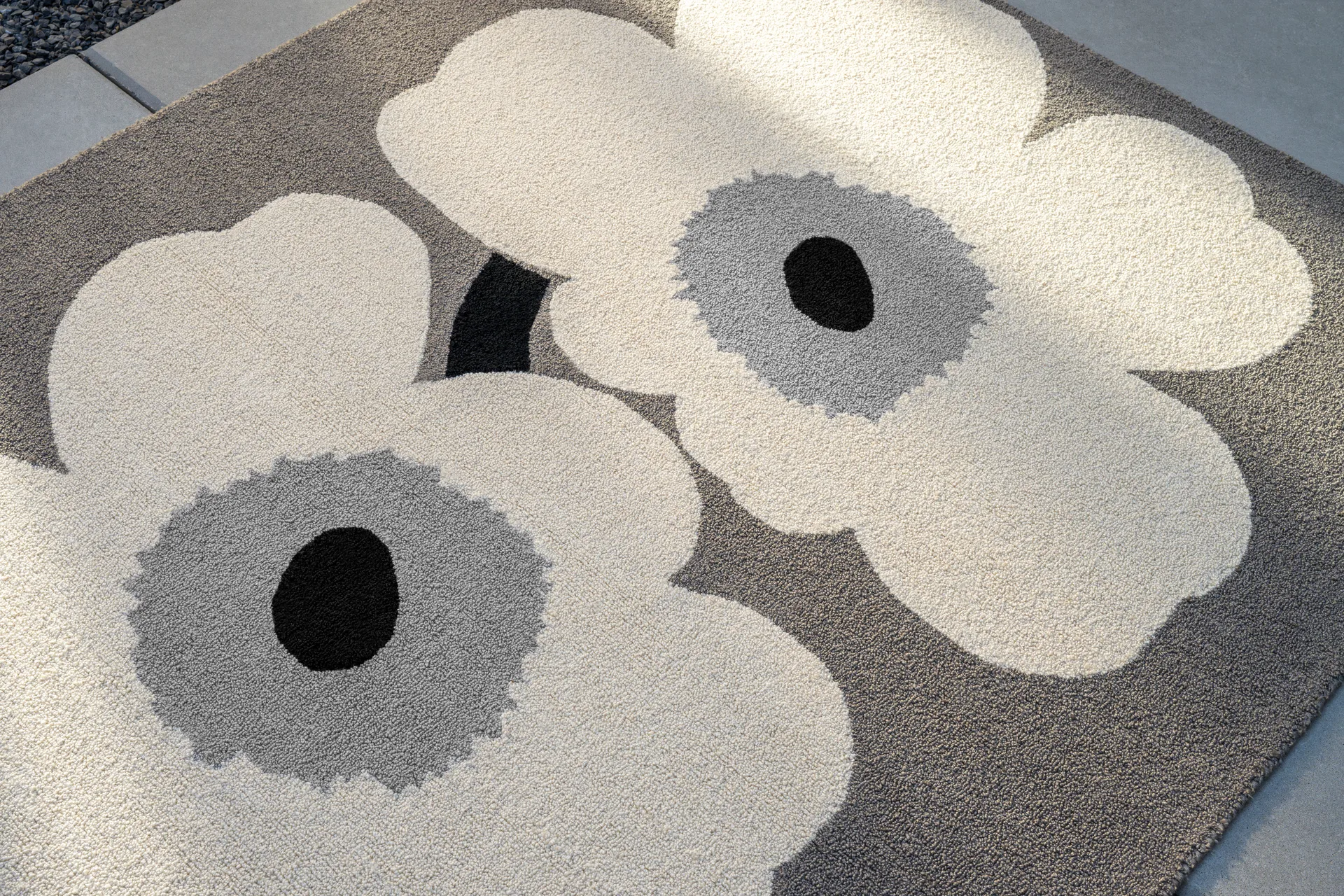 Unikko anniversary tæppe outdoor, Grey, 160x230 cm Marimekko