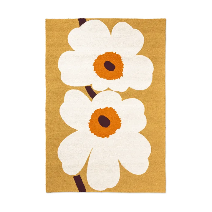 Unikko anniversary tæppe outdoor - Honey, 160x230 cm - Marimekko