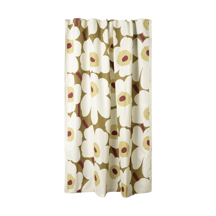 Unikko badeforhæng - Green umber-creme - Marimekko