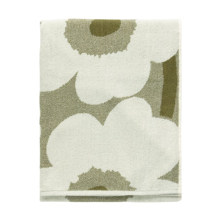 Unikko badehåndklæde 70x150 cm - Green umber-creme - Marimekko