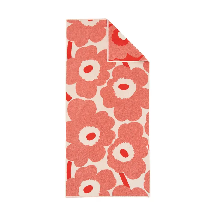 Unikko badehåndklæde 70x150 cm - Off white-orange red - Marimekko