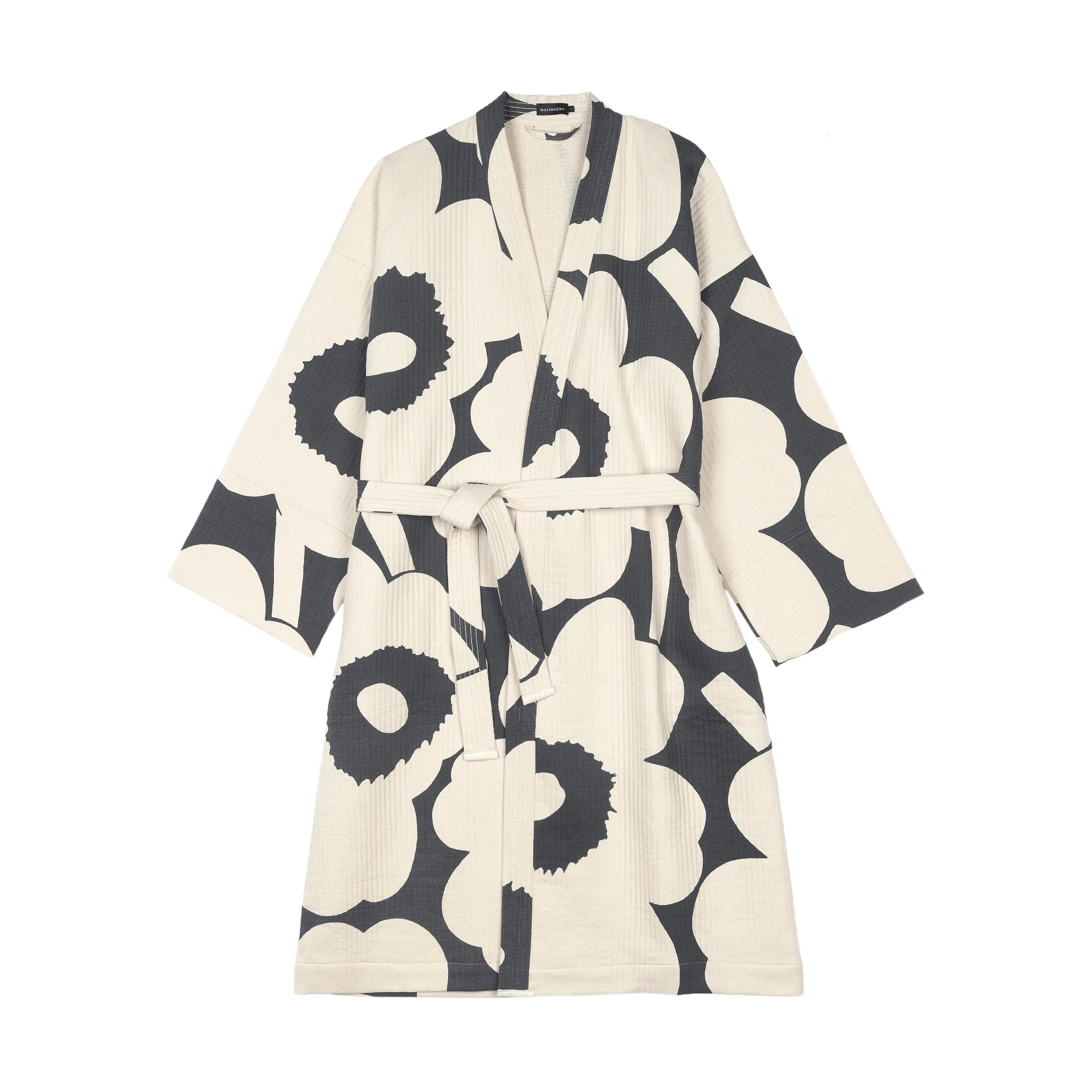 Unikko badekåbe, Charcoal-off white, S Marimekko