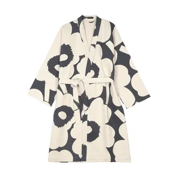 Unikko badekåbe - Charcoal-off white, S - Marimekko