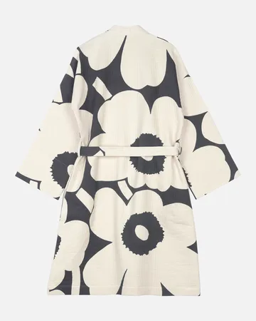 Unikko badekåbe - Charcoal-off white, S - Marimekko