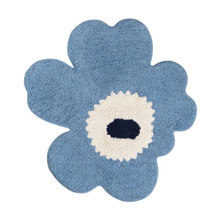 Unikko bademåtte 73x74 cm - Light blue, off white, navy - Marimekko