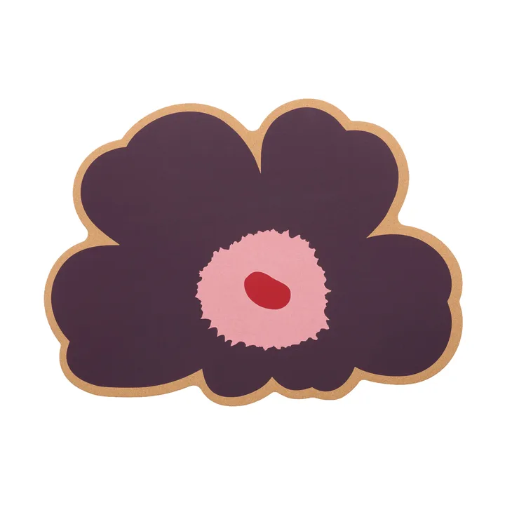 Unikko bordskåner - Cork-plum-pink-cranberry - Marimekko