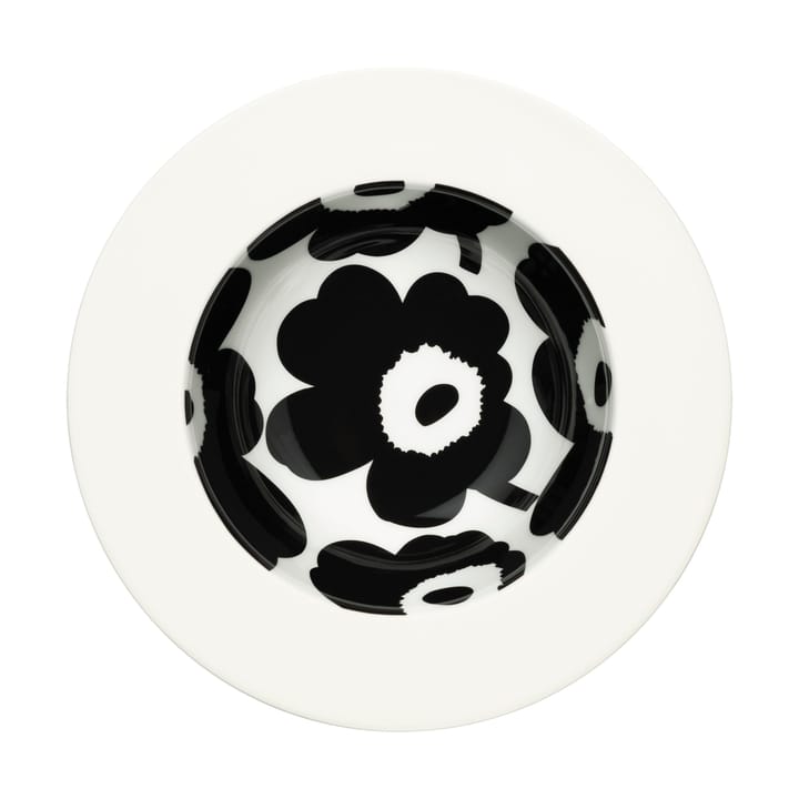 Unikko dyb tallerken Ø20 cm - White-black - Marimekko
