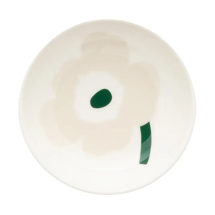 Unikko dyb tallerken - Beige-white-light sand-dark green - Marimekko
