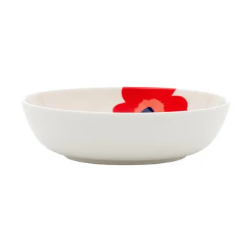 Unikko dyb tallerken - White-red-blue - Marimekko