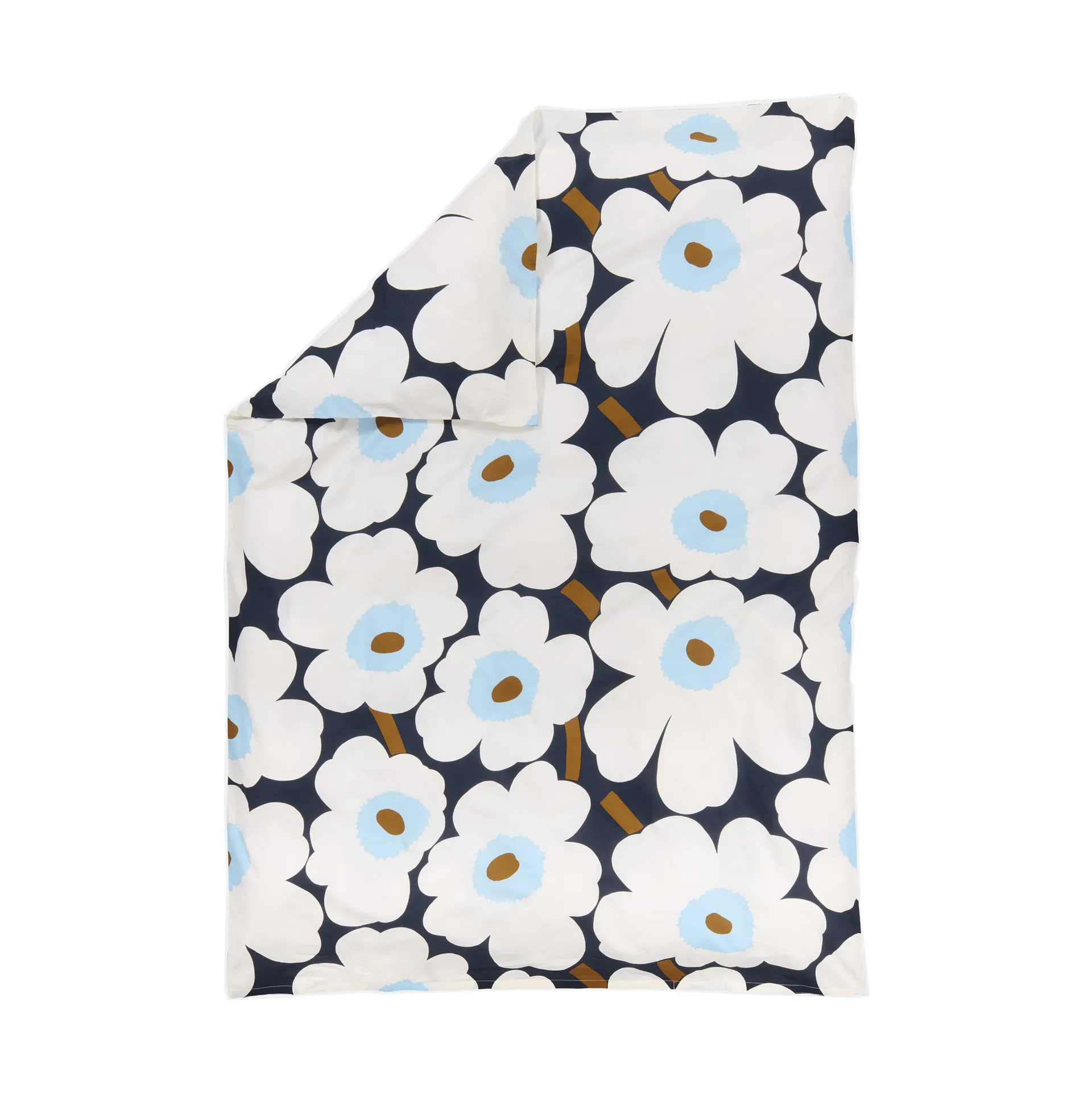Unikko dynebetræk 150x210 cm, Blueberry-off white-cold blue Marimekko