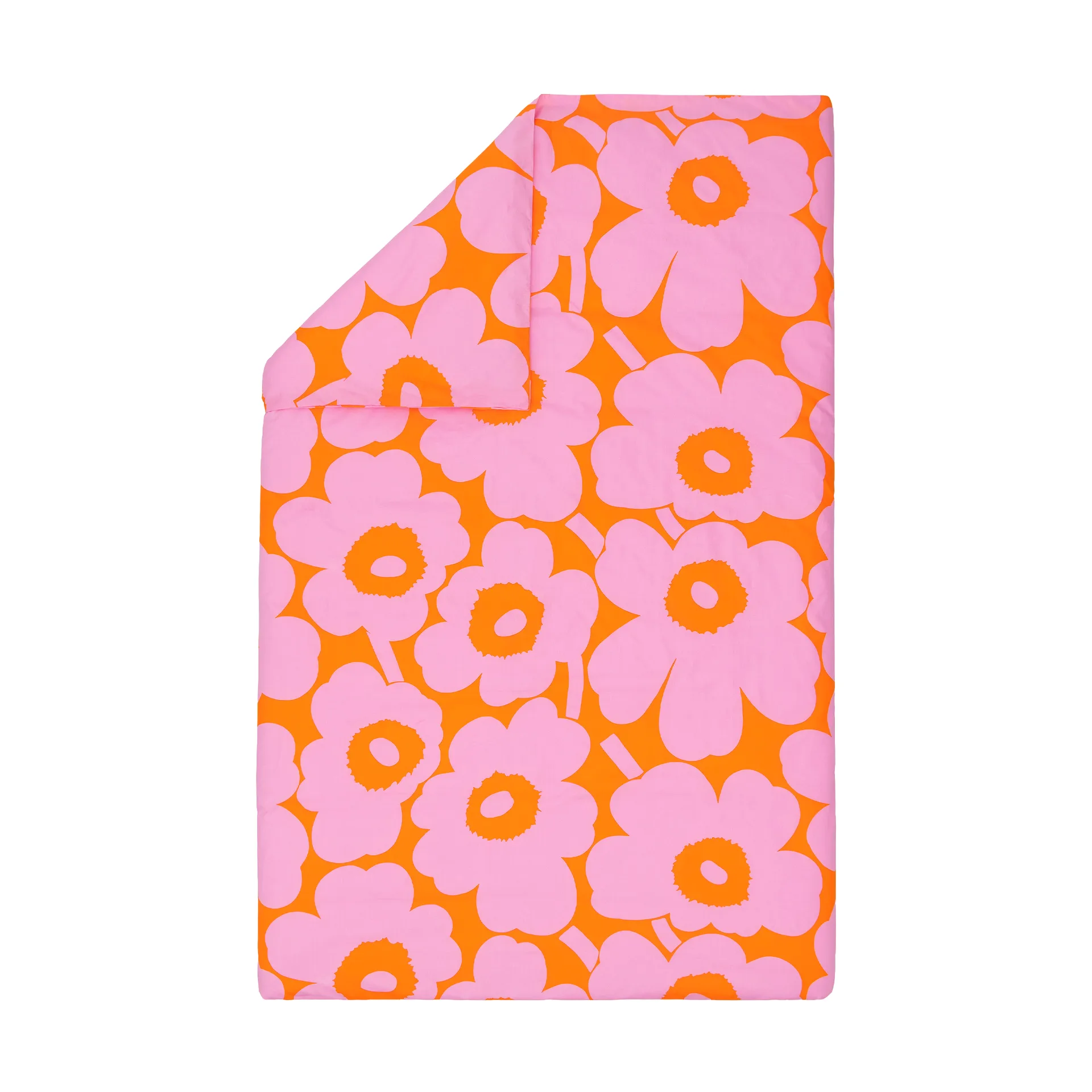 Unikko dynebetræk 150x210 cm, Orange-pink Marimekko
