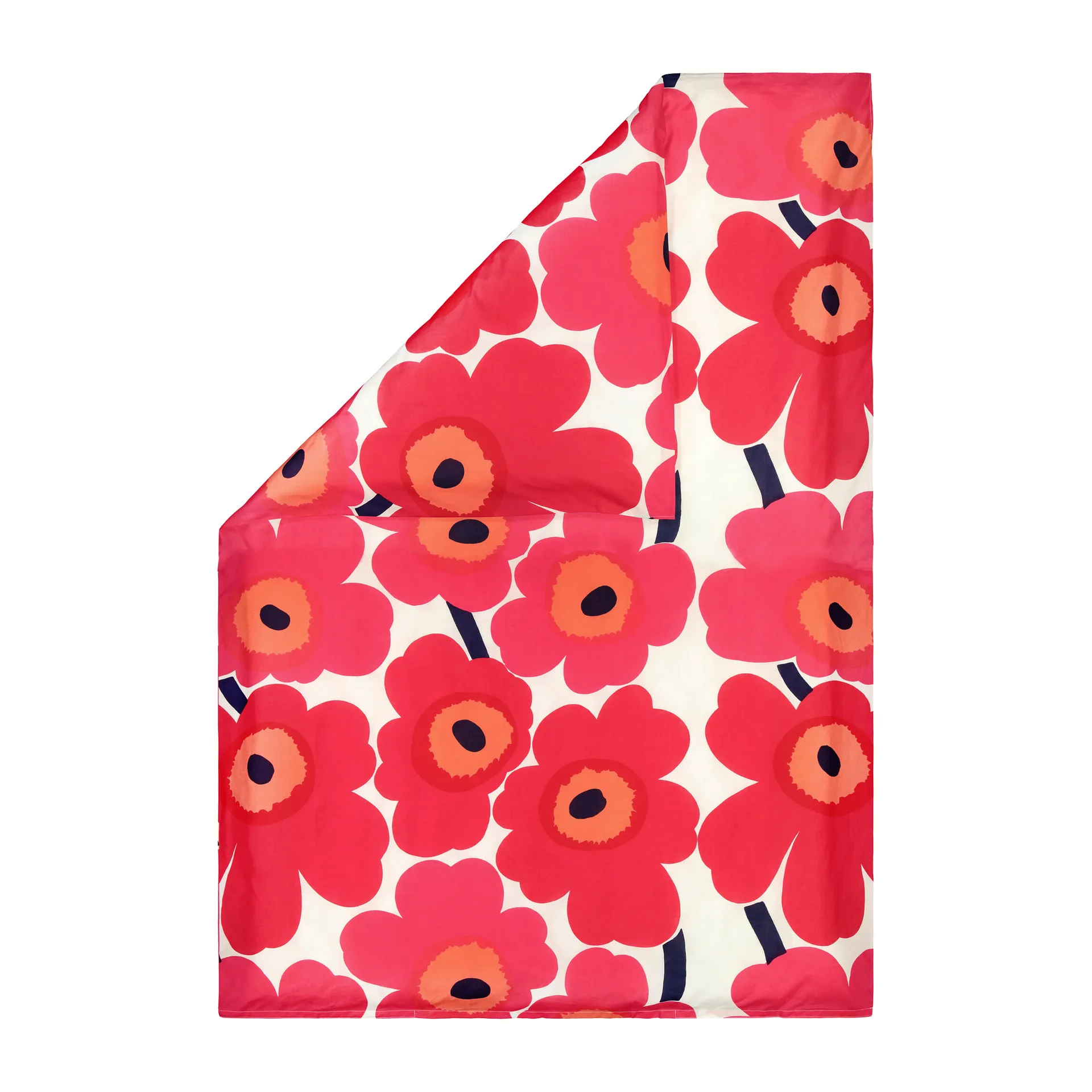 Unikko dynebetræk 150x210 cm, rød-hvid Marimekko