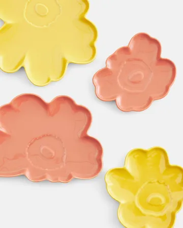 Unikko fad 13 cm 2 dele - L. terra-spring yellow - Marimekko