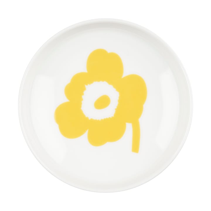 Unikko fad Ø8,5 cm - White-spring yellow - Marimekko