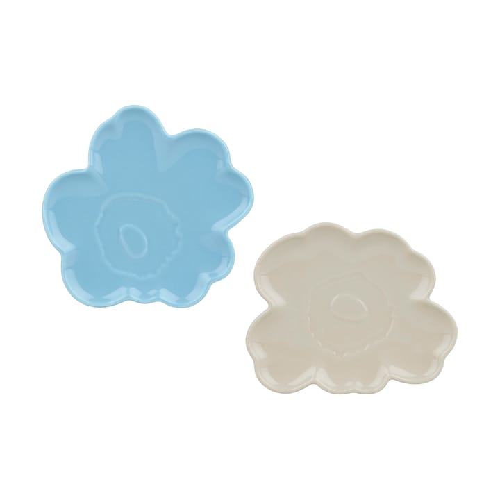 Unikko fat 2 pk - Forget-me-not, stoneware - Marimekko