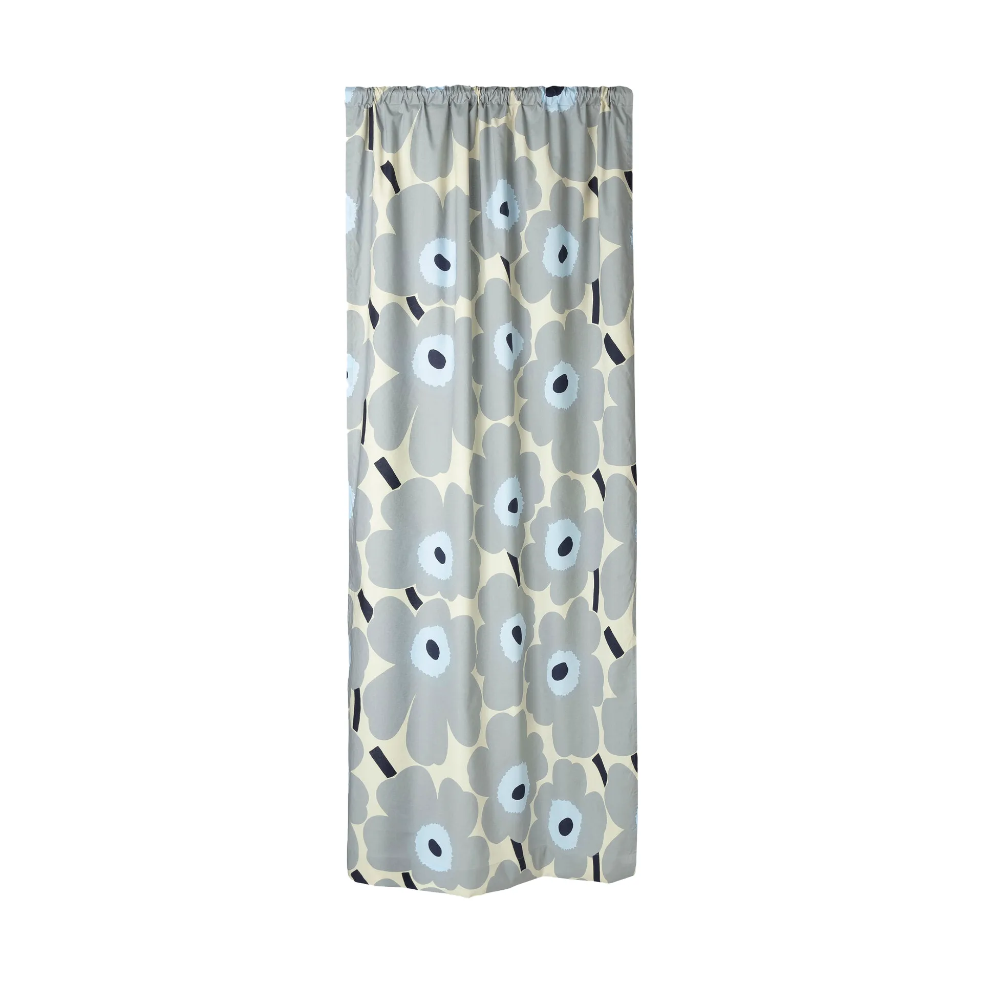 Unikko gardinlængde 135x250 cm, Sand-grey-light grey-dark blue Marimekko