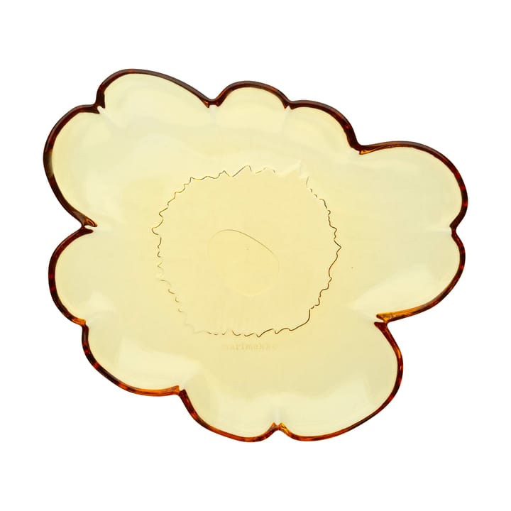 Unikko glasfad 20 cm - Amber - Marimekko