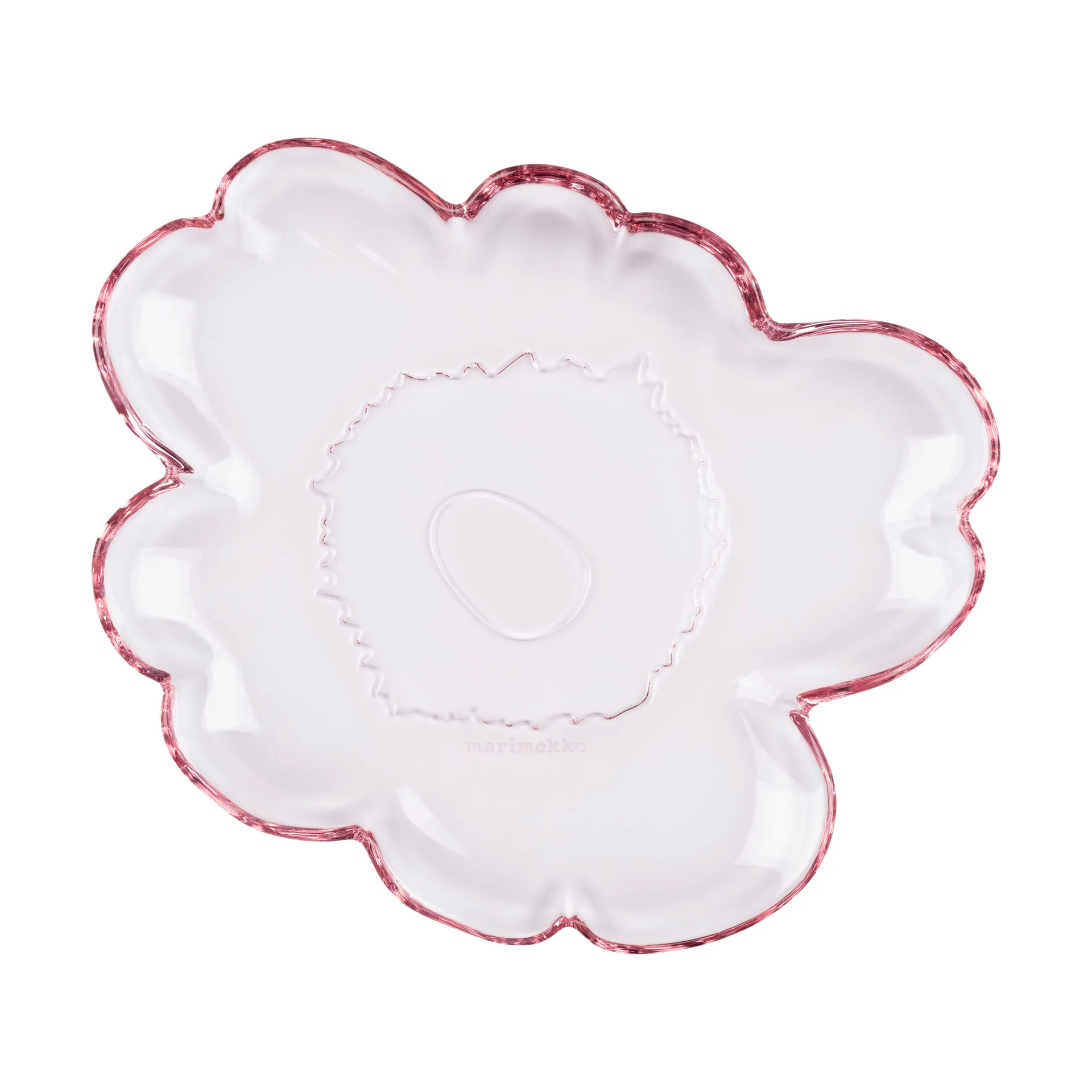 Unikko glasfad 20 cm, Light pink Marimekko