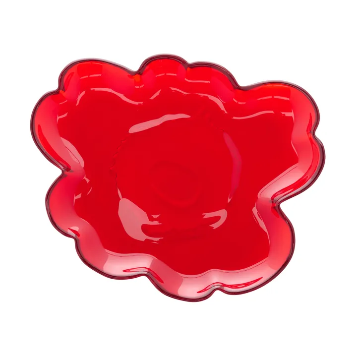Unikko glastallerken 20 cm - Rød - Marimekko