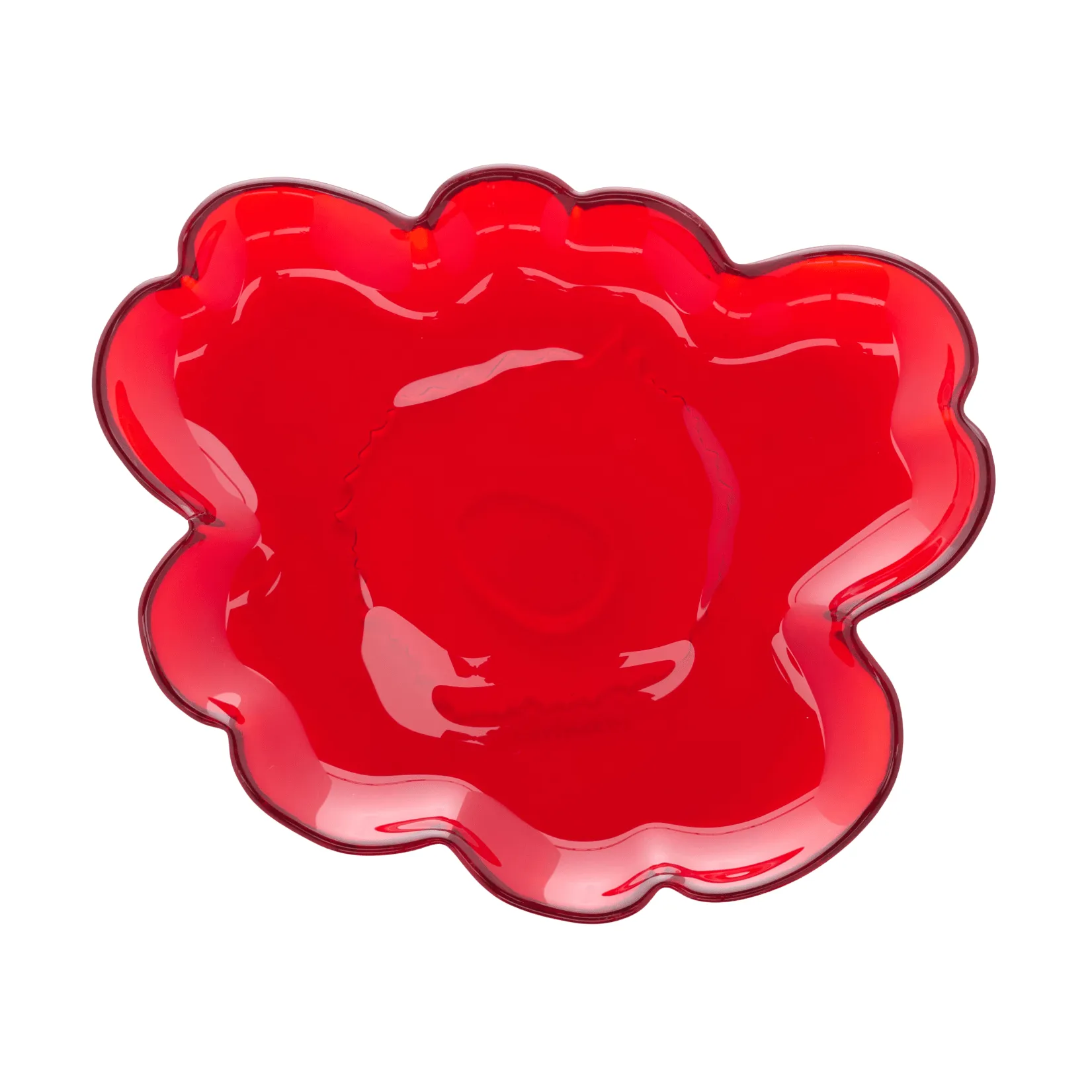Unikko glastallerken 20 cm, Red Marimekko