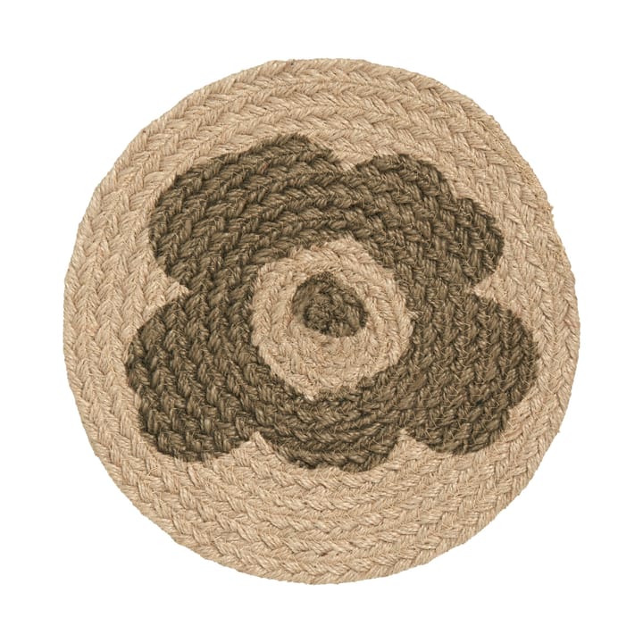 Unikko grydelap jute Ø25 cm - Beige/Grøn - Marimekko