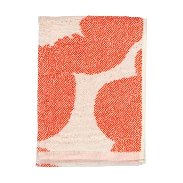 Unikko gæstehåndklæde 32x50 cm - Off white-orange red - Marimekko
