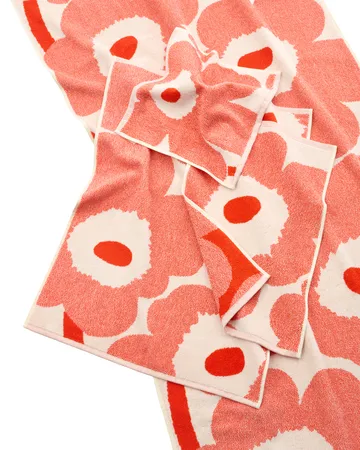 Unikko håndklæde 50x70 cm - Off white-orange red - Marimekko