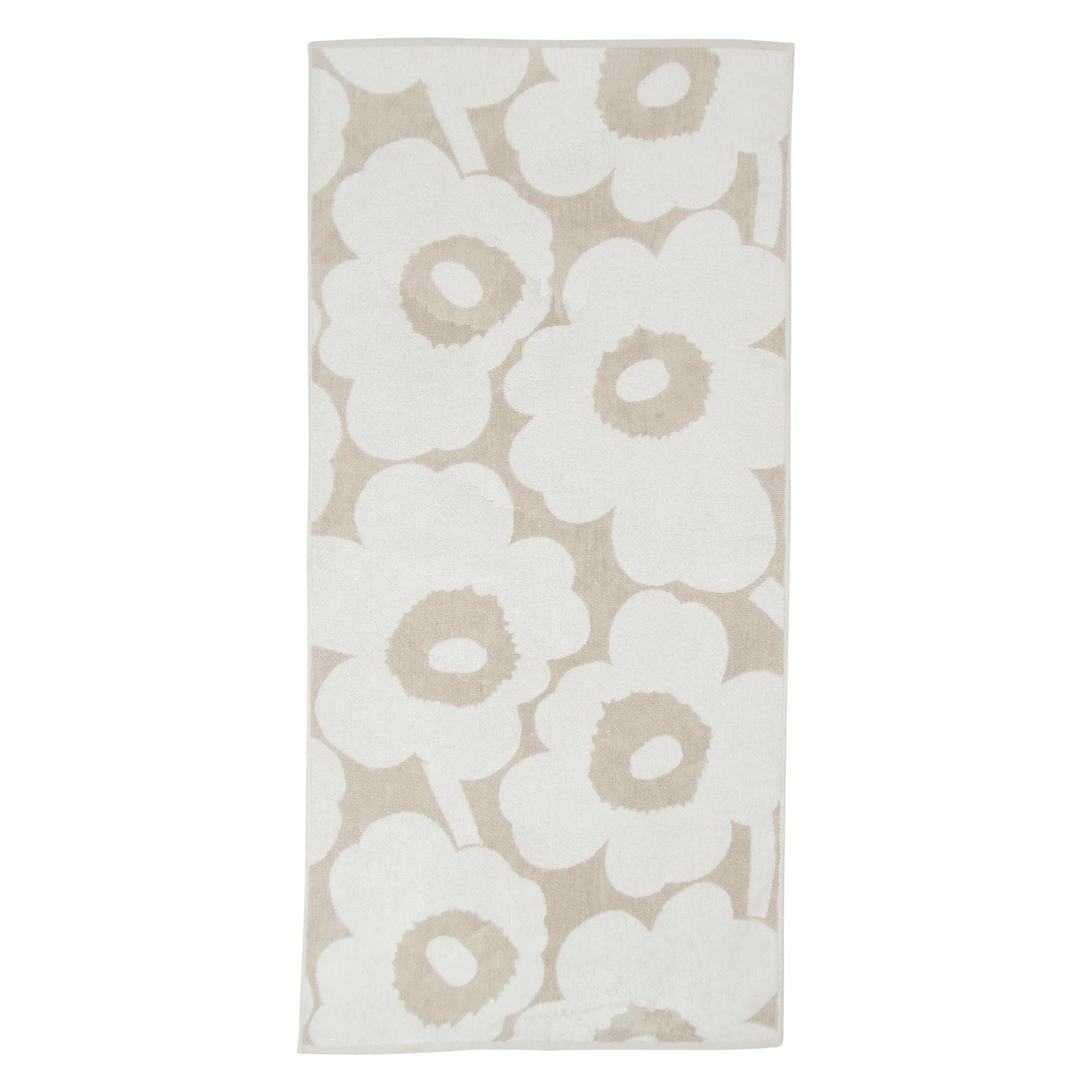 Unikko håndklæde beige/hvid, 70x150 cm Marimekko