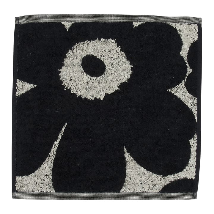 Unikko håndklæde naturhvid/mørkeblå - 30x30 cm - Marimekko