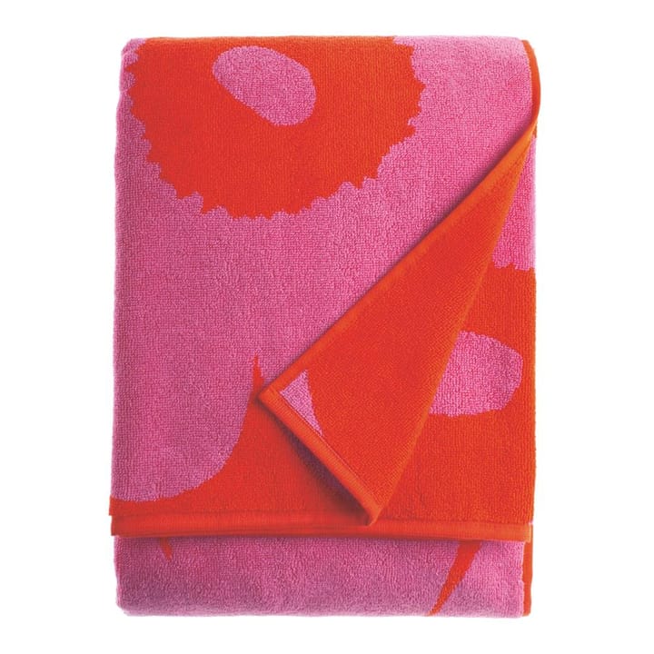 Unikko håndklæde rød-rosa, badehåndklæde Marimekko