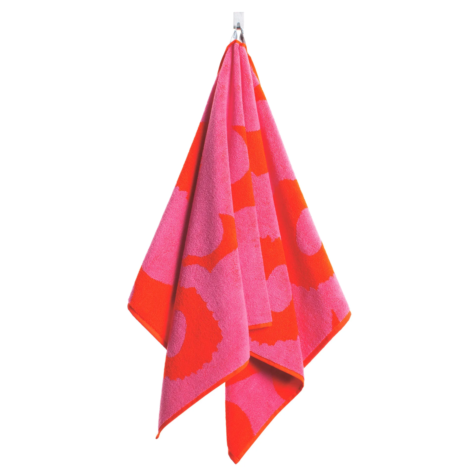 Unikko håndklæde rød-rosa, håndklæde Marimekko