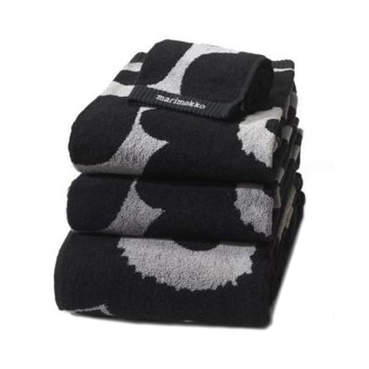 Unikko håndklæde sort-sand, gæstehåndklæde Marimekko