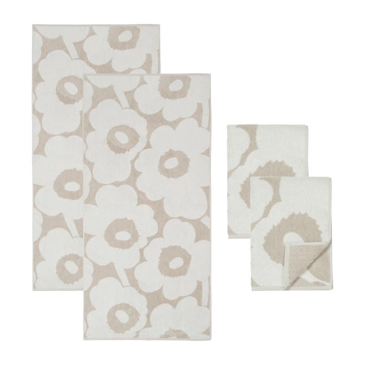 Unikko håndklædesæt - Beige/Hvid - Marimekko