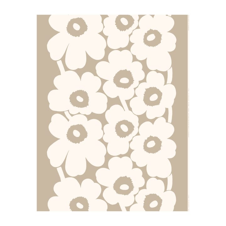 Unikko hørstof - beige-hvid - Marimekko