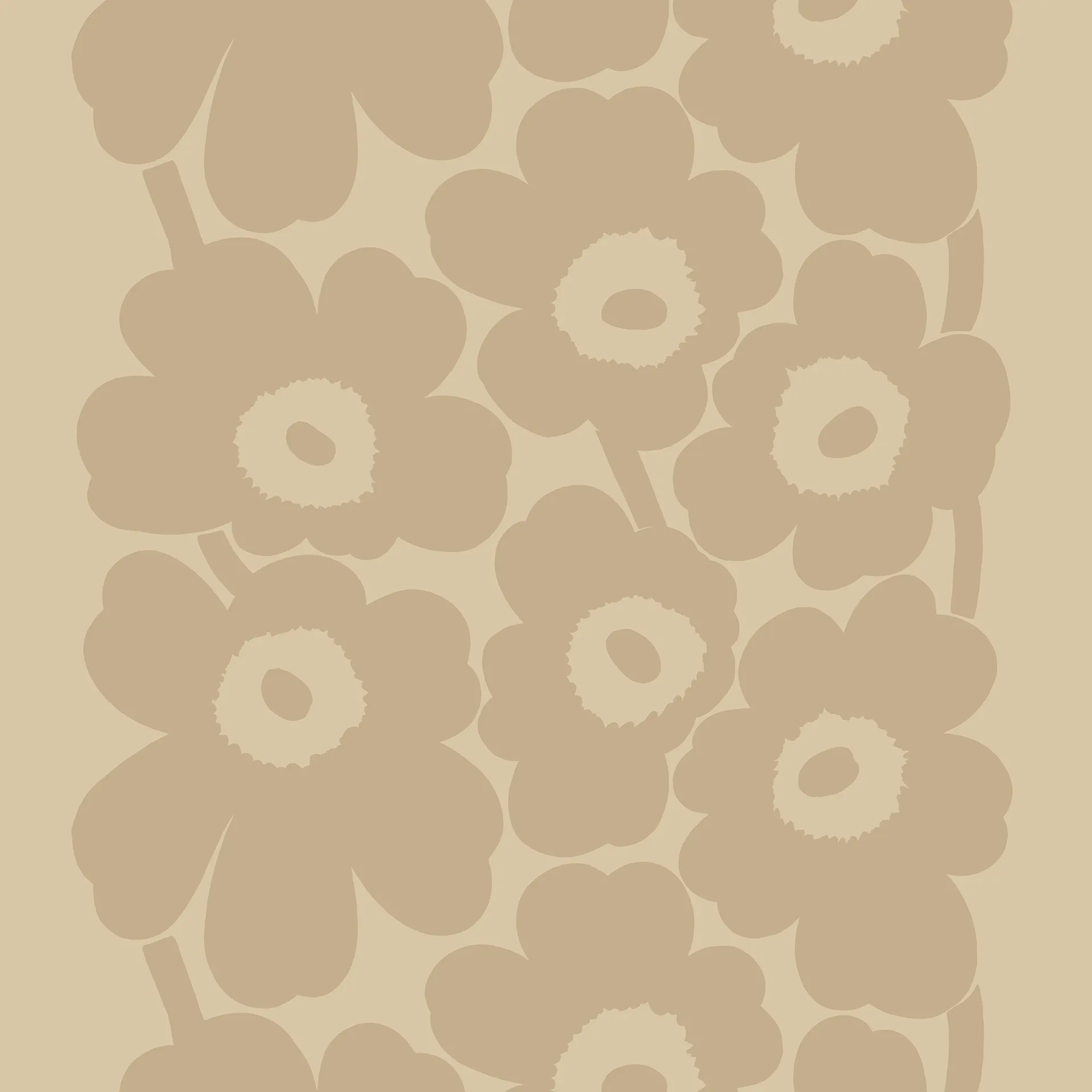 Unikko hørstof, Beige Marimekko