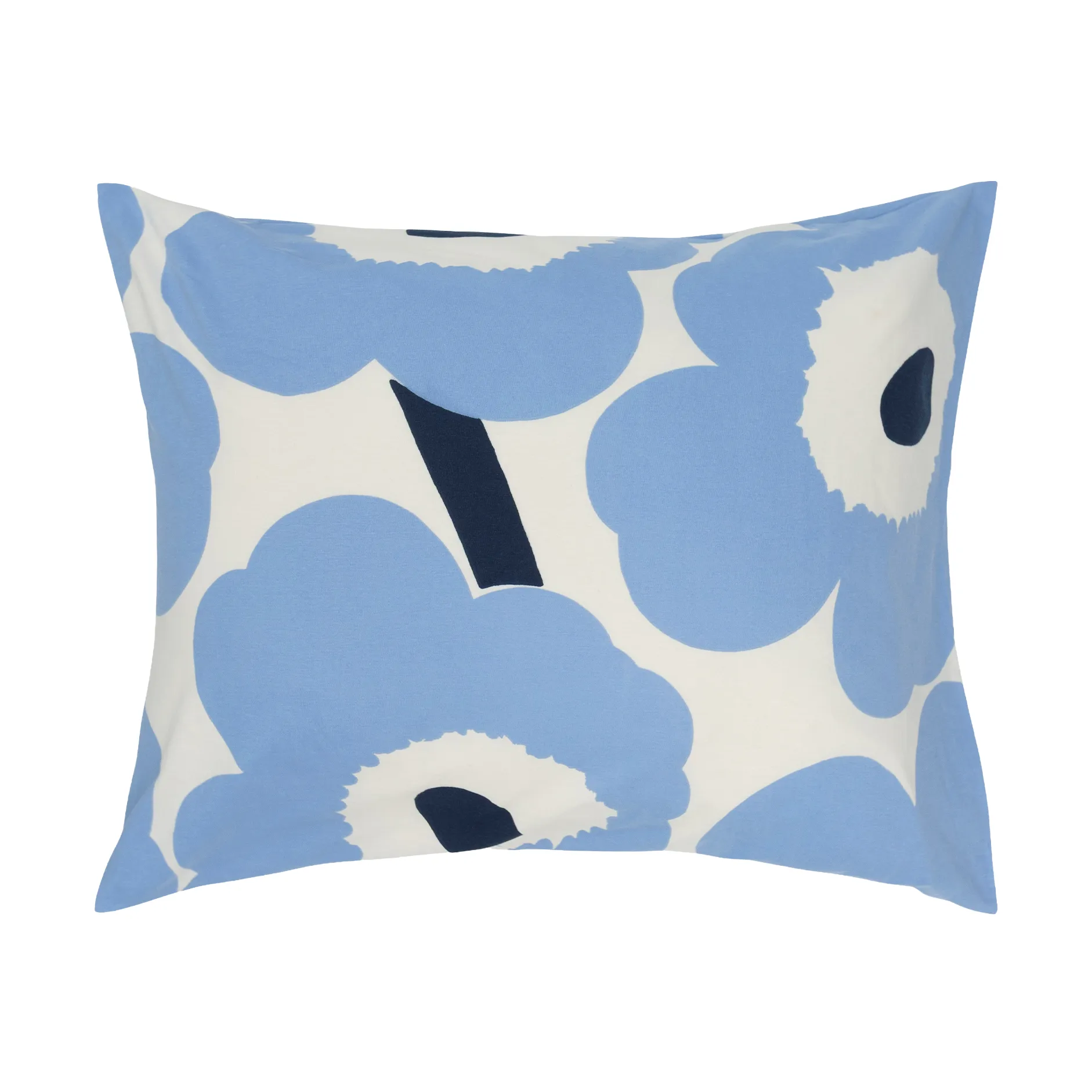 Unikko jersey pudebetræk, Off white, light blue, navy, 50x60 cm Marimekko