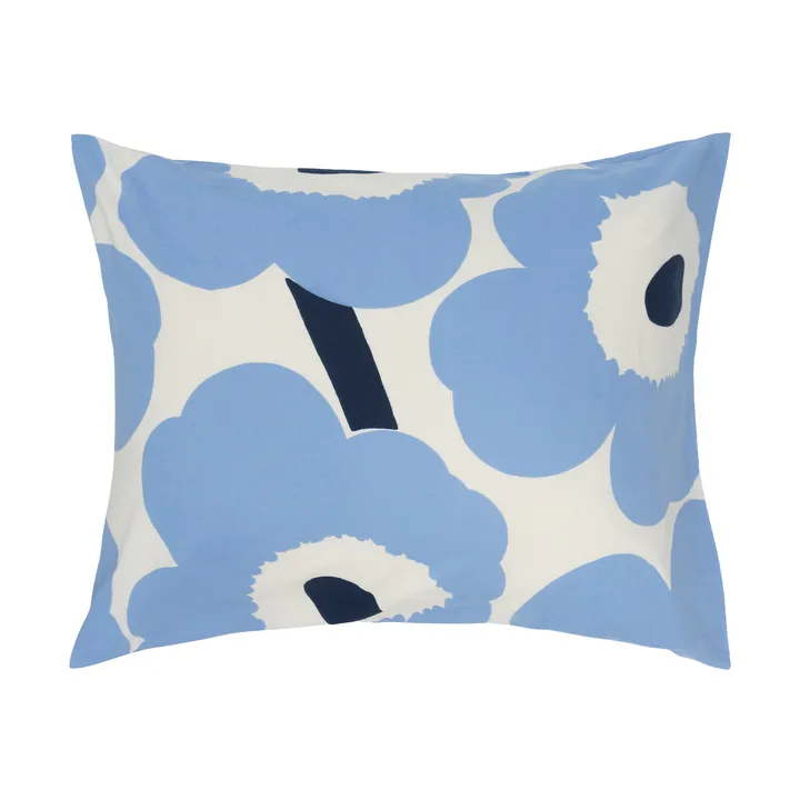 Unikko jersey pudebetræk - Off white, light blue, navy, 50x60 cm - Marimekko