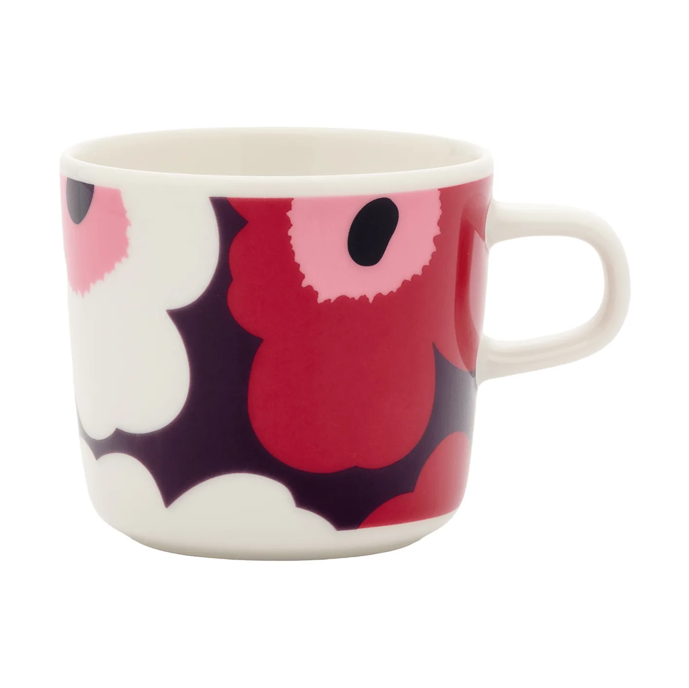 Unikko kaffekop 20 cl, White-plum-cranberry-pink Marimekko